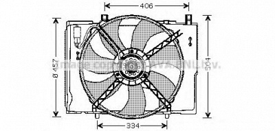 AVA QUALITY COOLING ms7504 -  Вентилятор, охлаждение двигателя